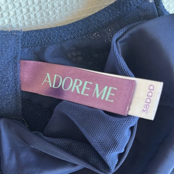 Adore Me Missy Unlined Demi Bra and Brazilian Panty Set 38DDD/M - Picture 7 of 11